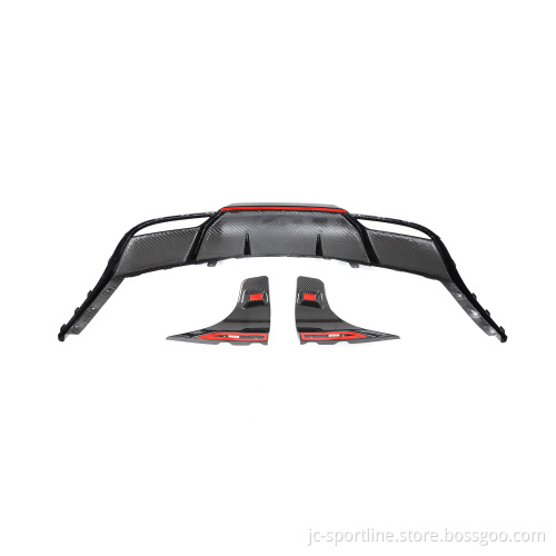 3pcs/set Dry Carbon Rear Diffuser and Splitters for Tesla Model 3 - 2023